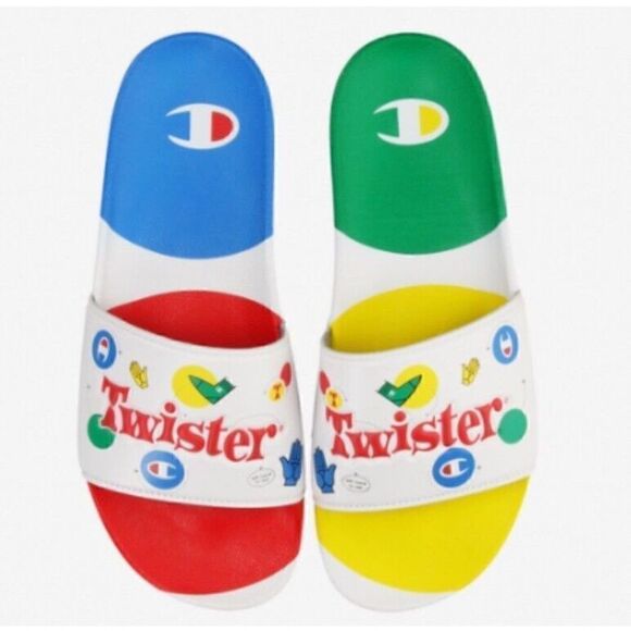 Champion X Twister Men’s Slip On Sandals Multicolored Size 9 US Pre Owned - Picture 1 of 13